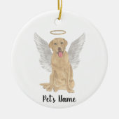 Dudley Labrador Sympathie Herdenking Keramisch Ornament (Voorkant)