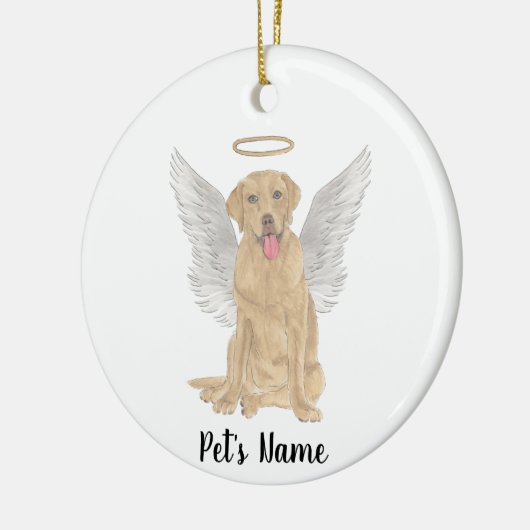 Dudley Labrador Sympathie Herdenking Keramisch Ornament (Links)