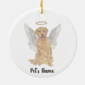 Dudley Labrador Sympathie Herdenking Keramisch Ornament (Achterkant)