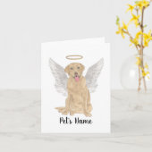 Dudley Labrador Sympathy Memorial Kaart (Gele Bloem)