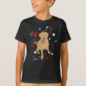 Dudley Labrador Valentijnsdag T-shirt (Voorkant)