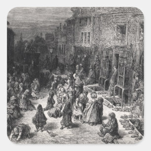 Dudley Street, Seven Dials Vierkante Sticker