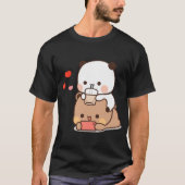 Dudu Beer en Bubu Panda genieten van tijd samen T-shirt (Voorkant)