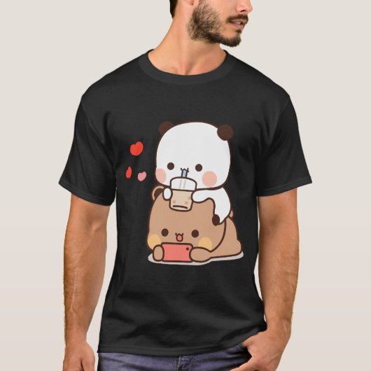 Dudu Beer en Bubu Panda genieten van tijd samen T-shirt (Voorkant)