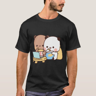 Dudu Beer en Bubu Panda kijken film samen T-shirt