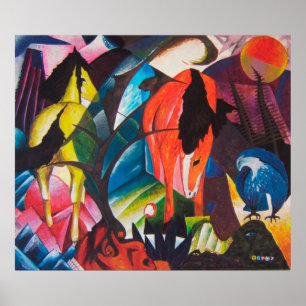 Due Cavalli (twee paarden) by Marc Franz -  Poster