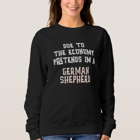 Due Economy Pretend GERMAN SHEPHERD Easy Halloween Trui (Voorkant)
