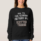 Due Economy Pretend SCOTTISH TERRIER Easy Hallowee Trui (Voorkant)