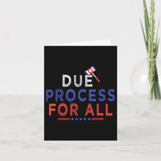 Due Process Cool Graphic voor alle grappige T-shir Kaart (Voorkant)