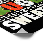 Due To Inflation Funny Christmas Ugly Sweater Wome Poster (Hoek)