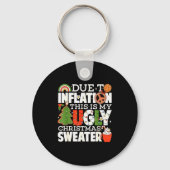 Due To Inflation Funny Christmas Ugly Sweater Wome Sleutelhanger (Voorkant)