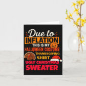 Due To Inflation This Is My Halloween Thanksgiving Kaart (Gele Bloem)