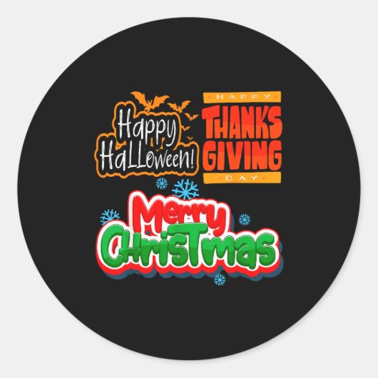 Due To Inflation This Is My Halloween Thanksgiving Ronde Sticker (Voorkant)