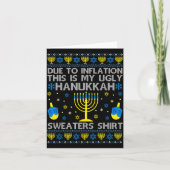 Due To Inflation This Is My Ugly Hanukkah Sweaters Kaart (Voorkant)