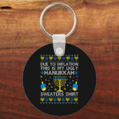 Due To Inflation This Is My Ugly Hanukkah Sweaters Sleutelhanger (Voorkant)