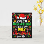 Due To Inflation This Is My Ugly Sweater Family Ch Kaart (Gele Bloem)