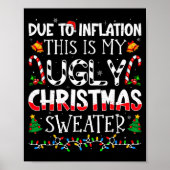 Due To Inflation This Is My Ugly Sweater Family Ch Poster (Voorkant)