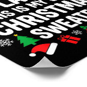 Due To Inflation Ugly Christmas Sweater Shirt Men  Poster (Hoek)