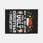 Due To Inflation Ugly Christmas Sweater Xmas Men W Fleece Deken (Voorkant (Horizontaal))