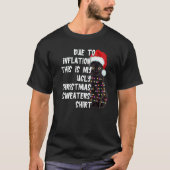 Due to Inflation Ugly Christmas Sweaters Black Cat (Voorkant)