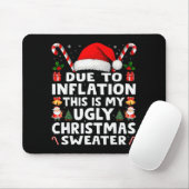 Due To Inflation Ugly Christmas Sweaters Men Women Muismat (Met muis)
