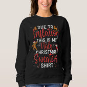 Due to Inflation Ugly Christmas Sweaters Mens Wome (Voorkant)