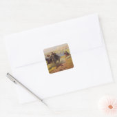 Duel, 1905 vierkante sticker (Envelop)