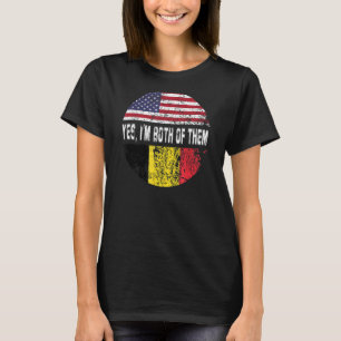 Duel Flag België en Amerikaans duel burger T-shirt
