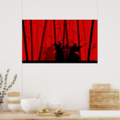 Duel in de Rode Bamboe - Samurai-slag Poster (Keuken)
