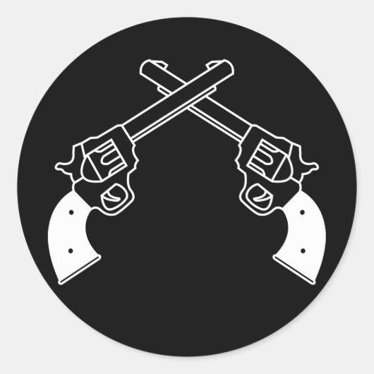 Duel Pistols Ronde Sticker (Voorkant)