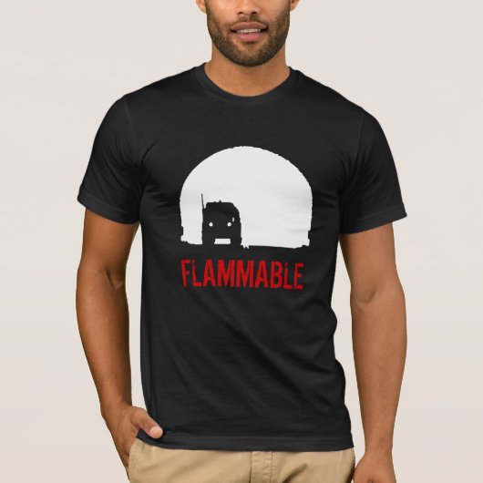 Duel Truck t-shirt FLAMMABLE -  (Voorkant)