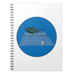 Duel tussen een Tank en een Tennis Player Notitieboek