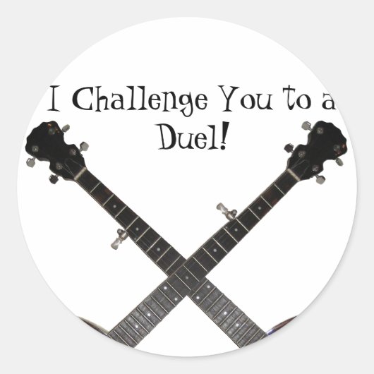 Dueling Banjos Ronde Sticker (Voorkant)