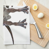 Dueling Dinosaurs Theedoek (Quarter Fold)