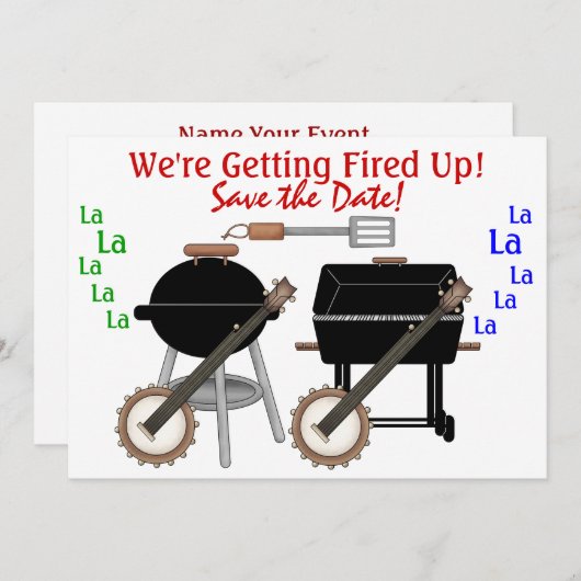 Dueling Grills! SRF Save The Date (Voorkant / Achterkant)
