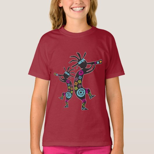 Dueling Kinder Kokopellis T-Shirt (Voorkant)