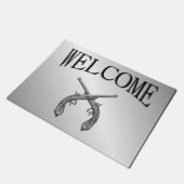 Dueling Pistols Silver Welkom Deurmat (Schuin)