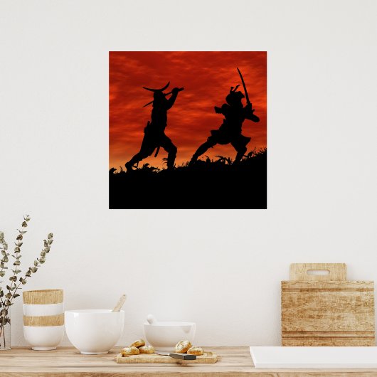 Dueling Samurai Poster (Keuken)