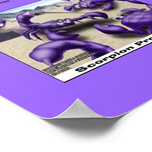 Dueling Scorpions Funny Cartoon Posters (Hoek)