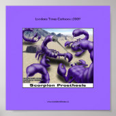 Dueling Scorpions Funny Cartoon Posters (Voorkant)