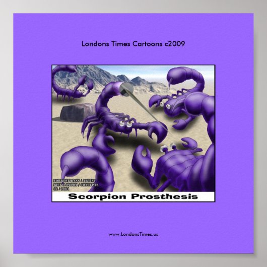 Dueling Scorpions Funny Cartoon Posters (Voorkant)
