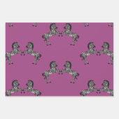 Dueling Zebra Inpakpapier Vel (Voorkant 2)