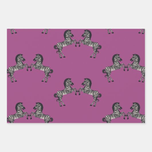 Dueling Zebra Inpakpapier Vel (Voorkant 2)