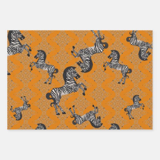 Dueling Zebra Inpakpapier Vel (Voorkant)