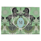 Dueling Zebra Monogram Groot Cadeauzakje (Achterkant)