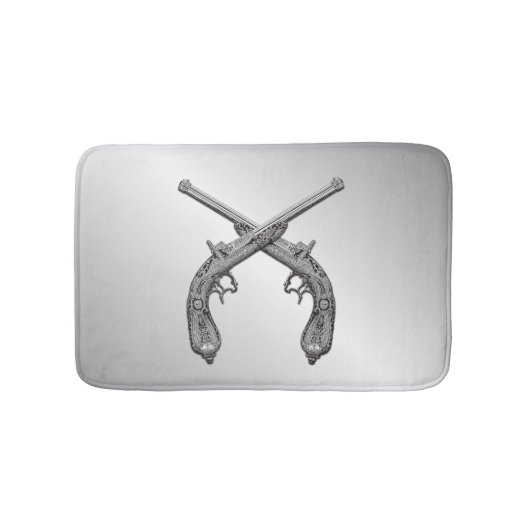 Duelpistolen Zilver Badmat (Voorkant)