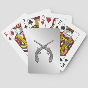 Duelpistolen Zilver Pokerkaarten