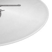 Duelpistolen Zilver Snijplank (Hoek)