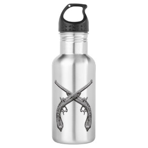 Duelpistolen Zilver Waterfles