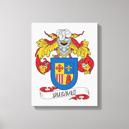 Duenas Family Crest Canvas Afdruk (Voorkant)